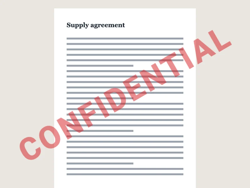 Confidential watermark example